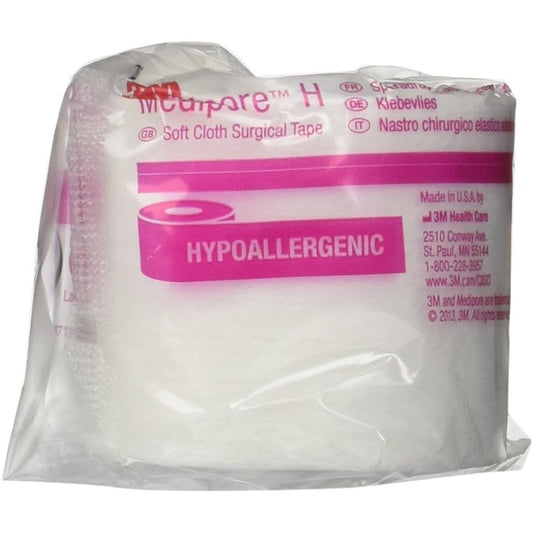 3M Medipore H Soft Cloth Surgical Tape front view of authentic medical roll