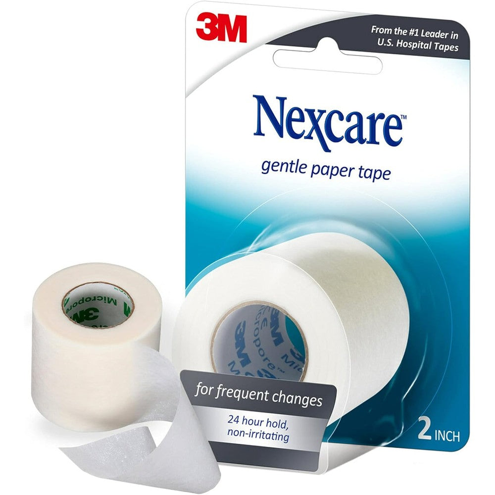 Nexcare Gentle Paper Medical First Aid Tape front view package roll