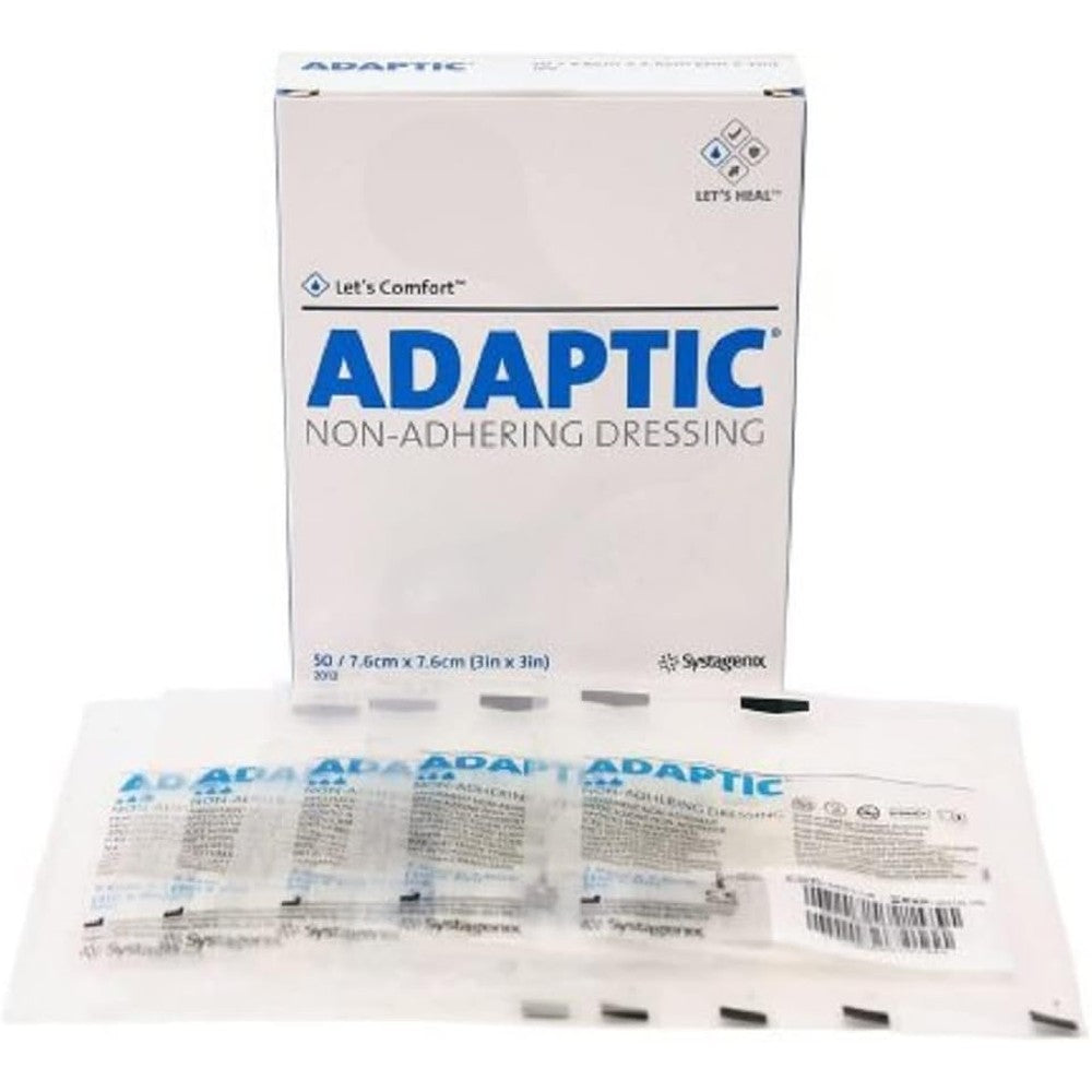 Systagenix Adaptic Non Adhering Dressing Pack of 5 front view authentic medical wound care layer