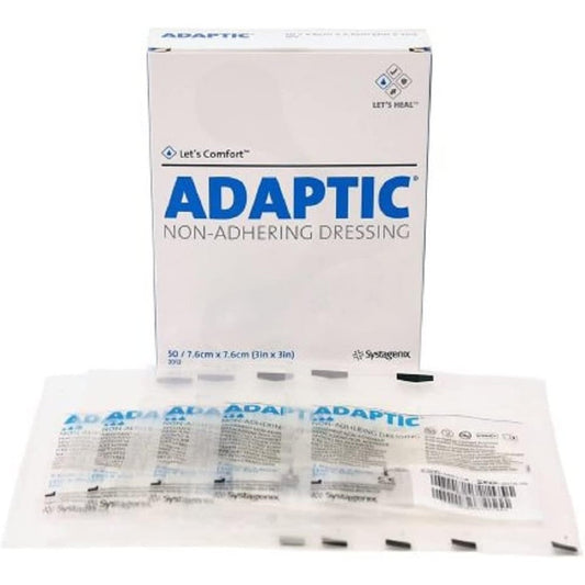 Systagenix Adaptic Non Adhering Dressing Pack of 5 front view authentic medical wound care layer