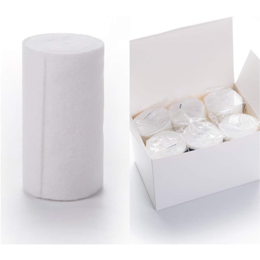Hospora medical cotton cast padding roll front view individual pack of six rolls for orthopedic care