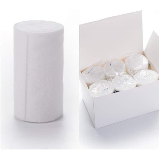 Hospora medical cotton cast padding roll front view individual pack of six rolls for orthopedic care