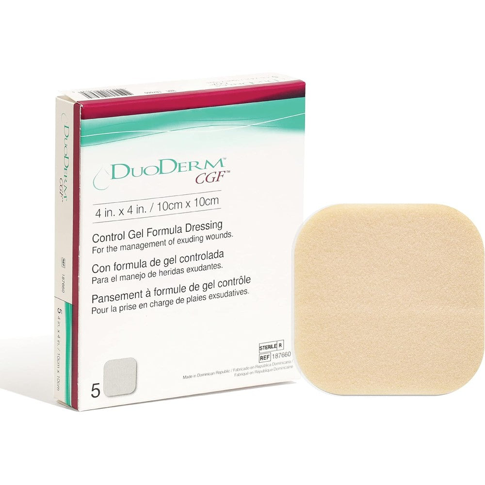 ConvaTec DuoDERM Control Gel Formula hydrocolloid sterile wound dressing front packaging box view