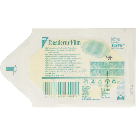 3M Tegaderm Transparent Film Dressing package of 20 front view medical adhesive patch