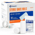 K Kingstar Sterile Gauze Rolls front view twelve pack first aid supplies