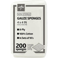 Medline Woven Cotton Gauze Sponges front view of first aid packaging