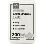 Medline Woven Cotton Gauze Sponges front view of first aid packaging