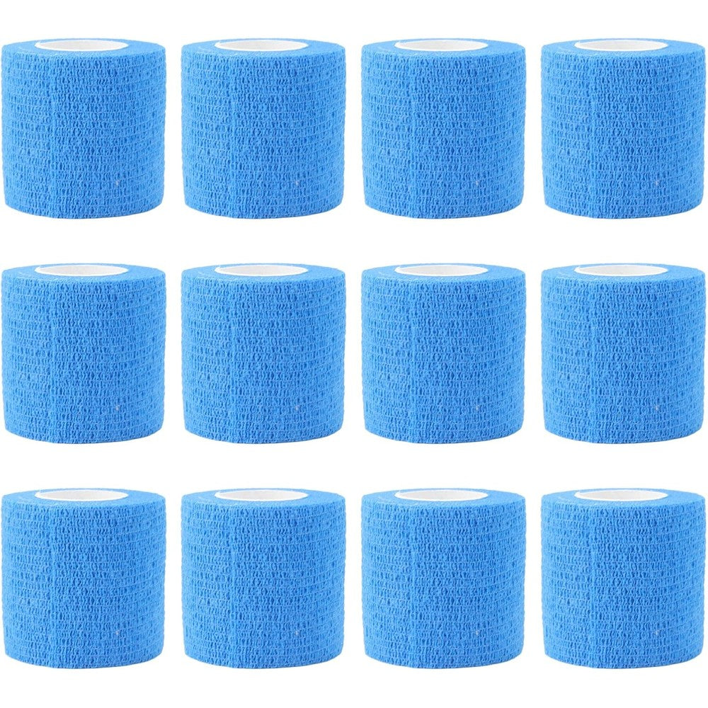 Gavigain non woven hoof repair bandage blue twelve pack front view showing retail packaging.