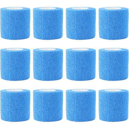 Gavigain non woven hoof repair bandage blue twelve pack front view showing retail packaging.