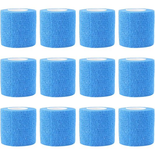 Gavigain non woven hoof repair bandage blue twelve pack front view showing retail packaging.