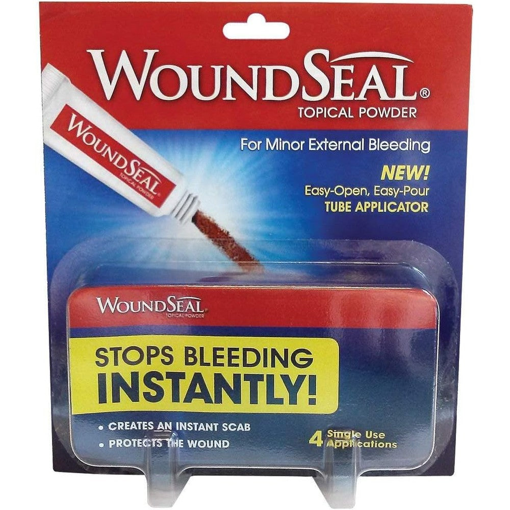 Biolife WoundSeal Topical Powder front view package of authentic USA imported emergency first aid hemostatic product