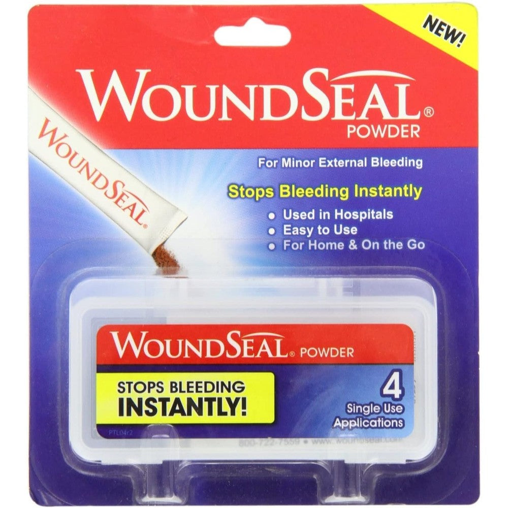 Biolife WoundSeal Powder 6 pack front view showing emergency bleeding control packaging