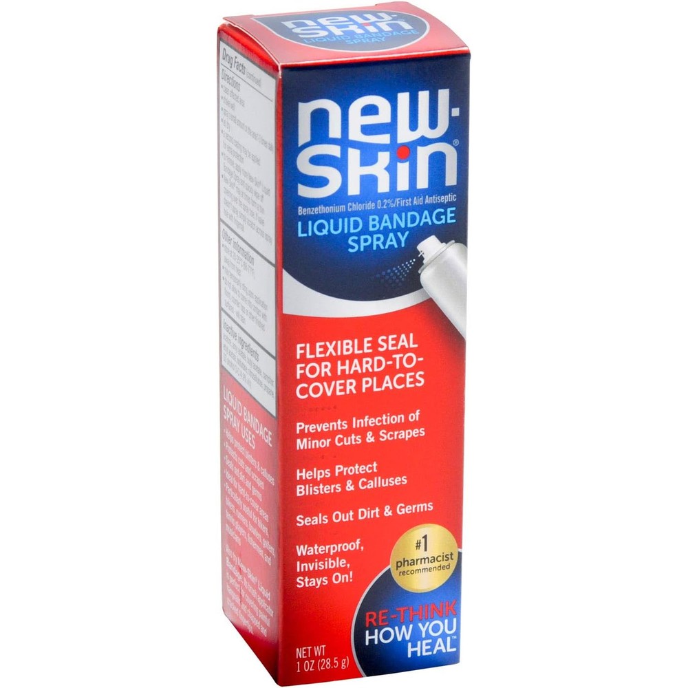 New-Skin Liquid Bandage Antiseptic Waterproof Spray 1 Ounce front view