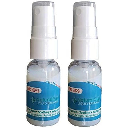 KeriCure Natural Seal Spray on Bandage for Kids front view pack of two