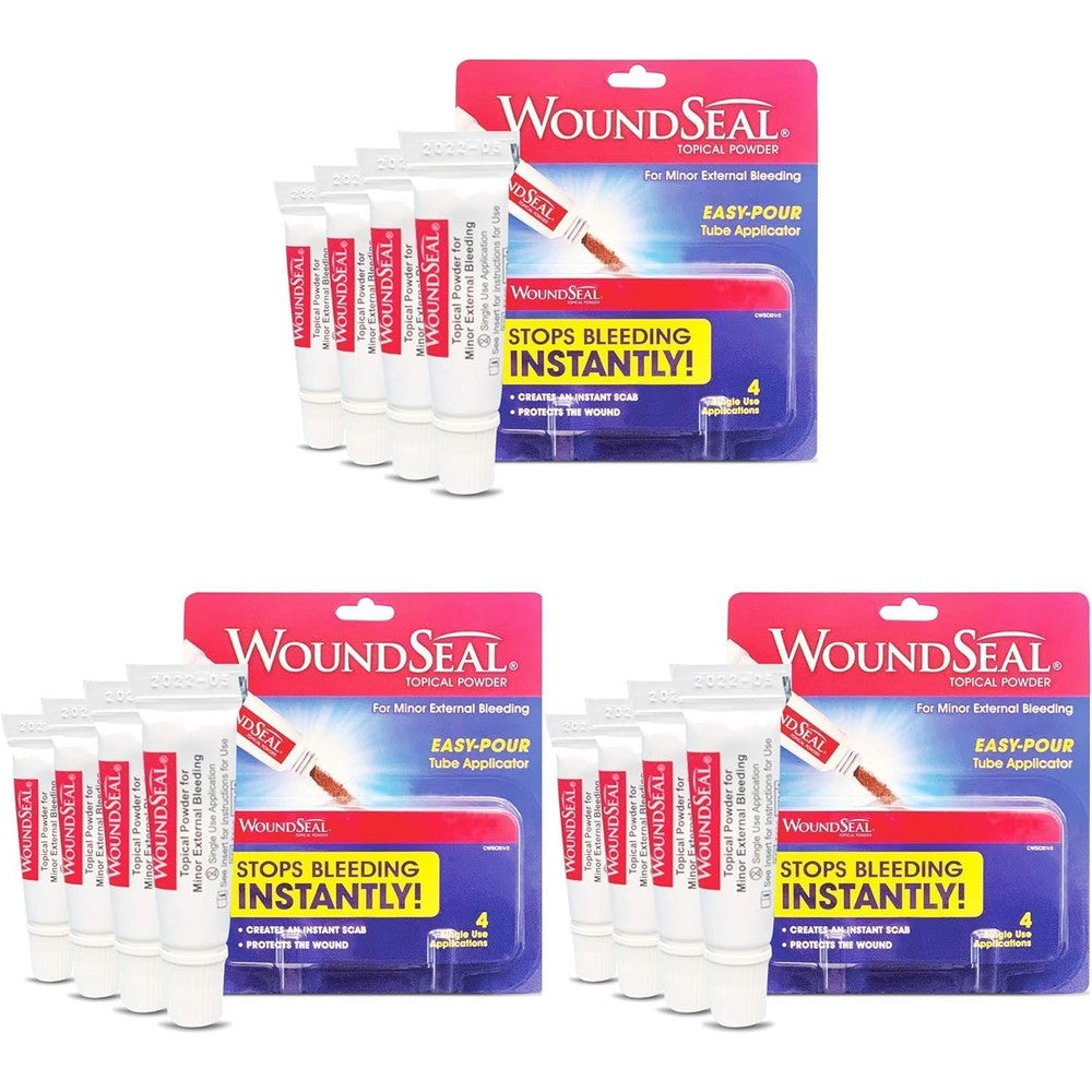 Marca WoundSeal Topical Bleeding Control Powder front packaging view for first aid kits