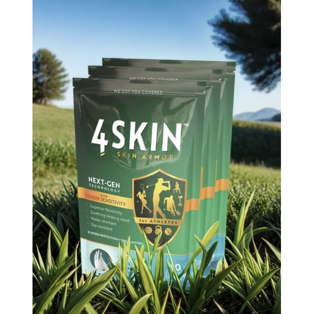 4Skin Skin Armor blister bandages front view of the packaging for athletic wound care.