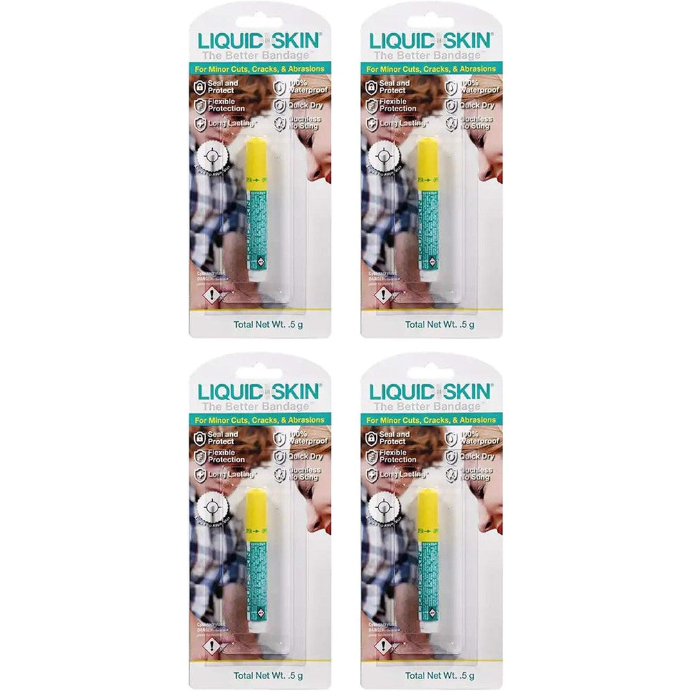 Chemence Liquid Skin The Better Bandage 4 count front view showing waterproof liquid bandage packaging.