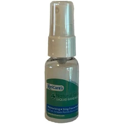 KeriCure Natural Seal Liquid Bandage Spray front view of the one ounce first aid bottle.