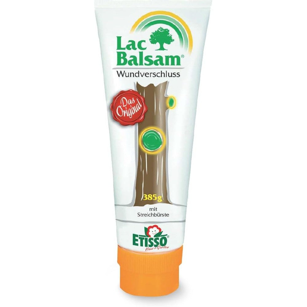 Etisso LacBalsam Tree Wound Closure Balm 385 grams front view showing the tube packaging.