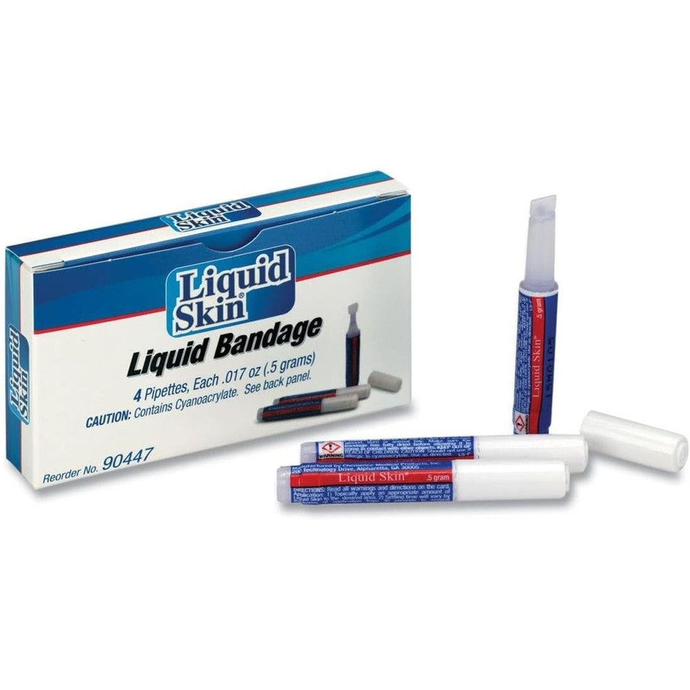 PhysiciansCare First Aid Only 90447 liquid skin bandages refill box front view