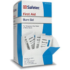 Safetec Burn Gel 144 count box front view for first aid kits