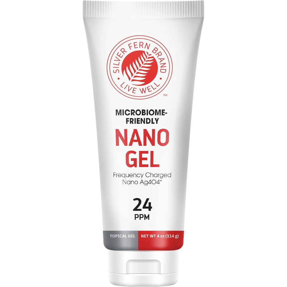 Silver Fern Brand Nano Gel 4 Ounce tube front view for skin healing.