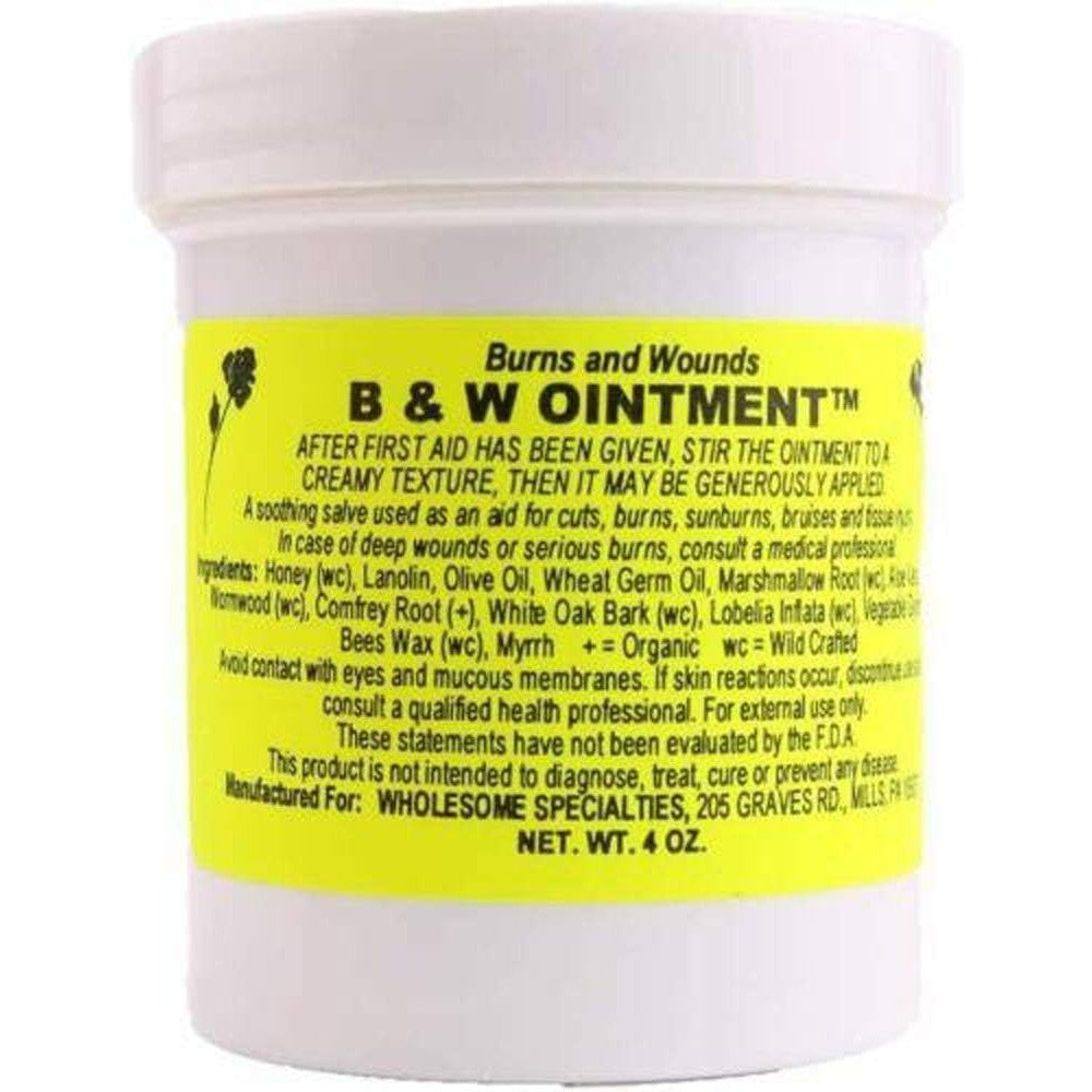 Konvalia Naturals B&W Ointment front view for burn care