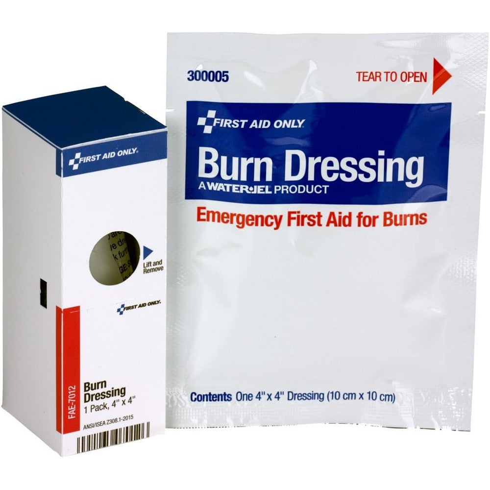 First Aid Only FAE-7012 Burn Dressing packet front view for emergency burn care.