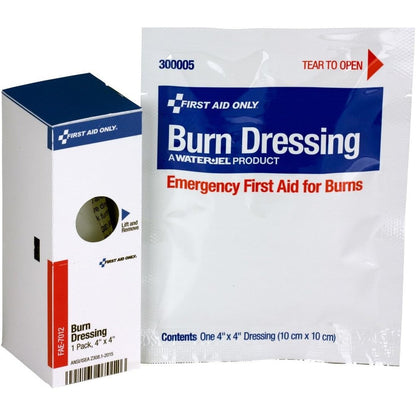 First Aid Only FAE-7012 Burn Dressing packet front view for emergency burn care.