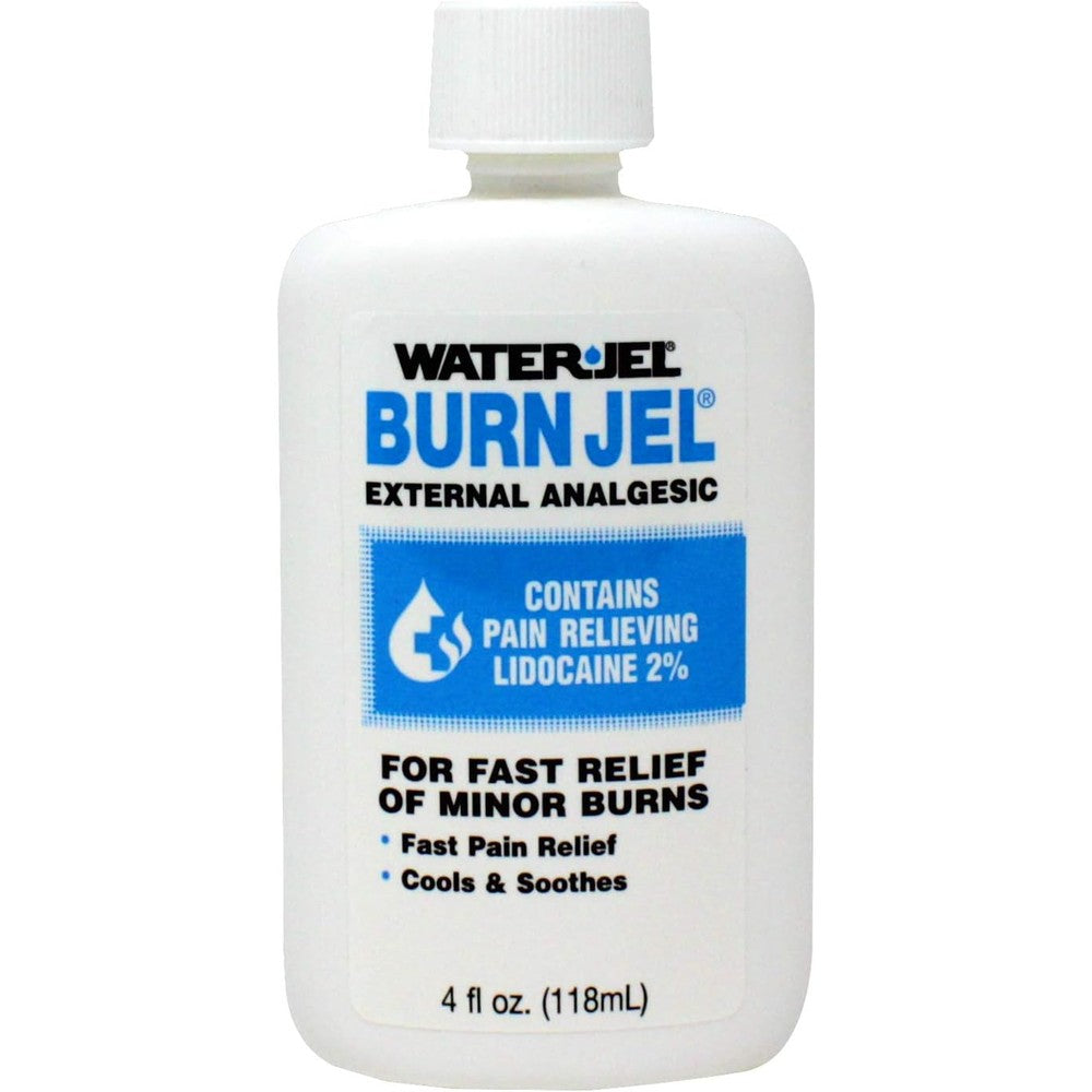 Water Jel Burn Jel 4 Ounce Squeeze Bottle front view showing first aid branding