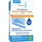 Medagel Original Moist Burn Pad front packaging showing sterile hydrogel technology