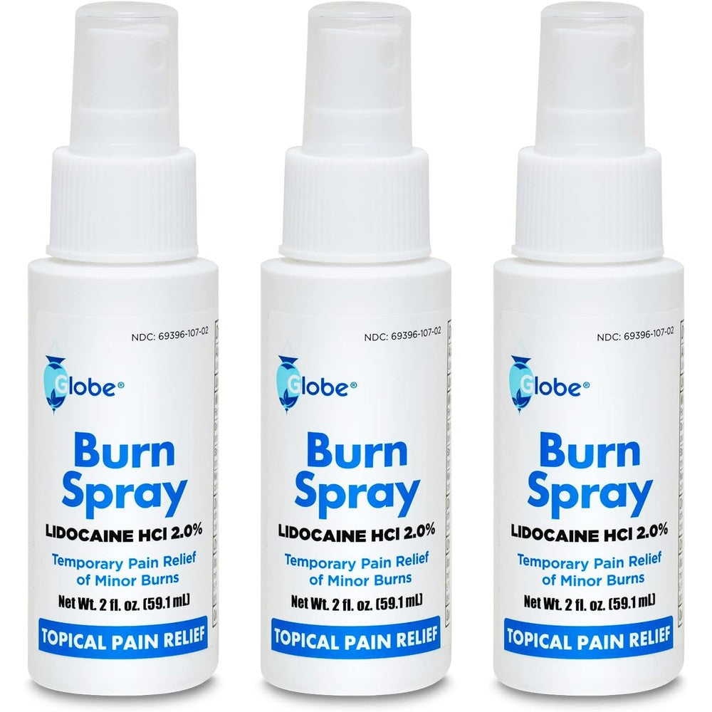 Globe Burn Spray 2 ounce bottle front view first aid anesthetic