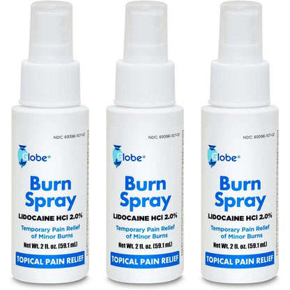 Globe Burn Spray 2 ounce bottle front view first aid anesthetic