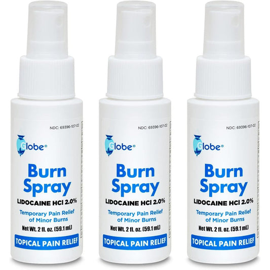 Globe Burn Spray 2 ounce bottle front view first aid anesthetic