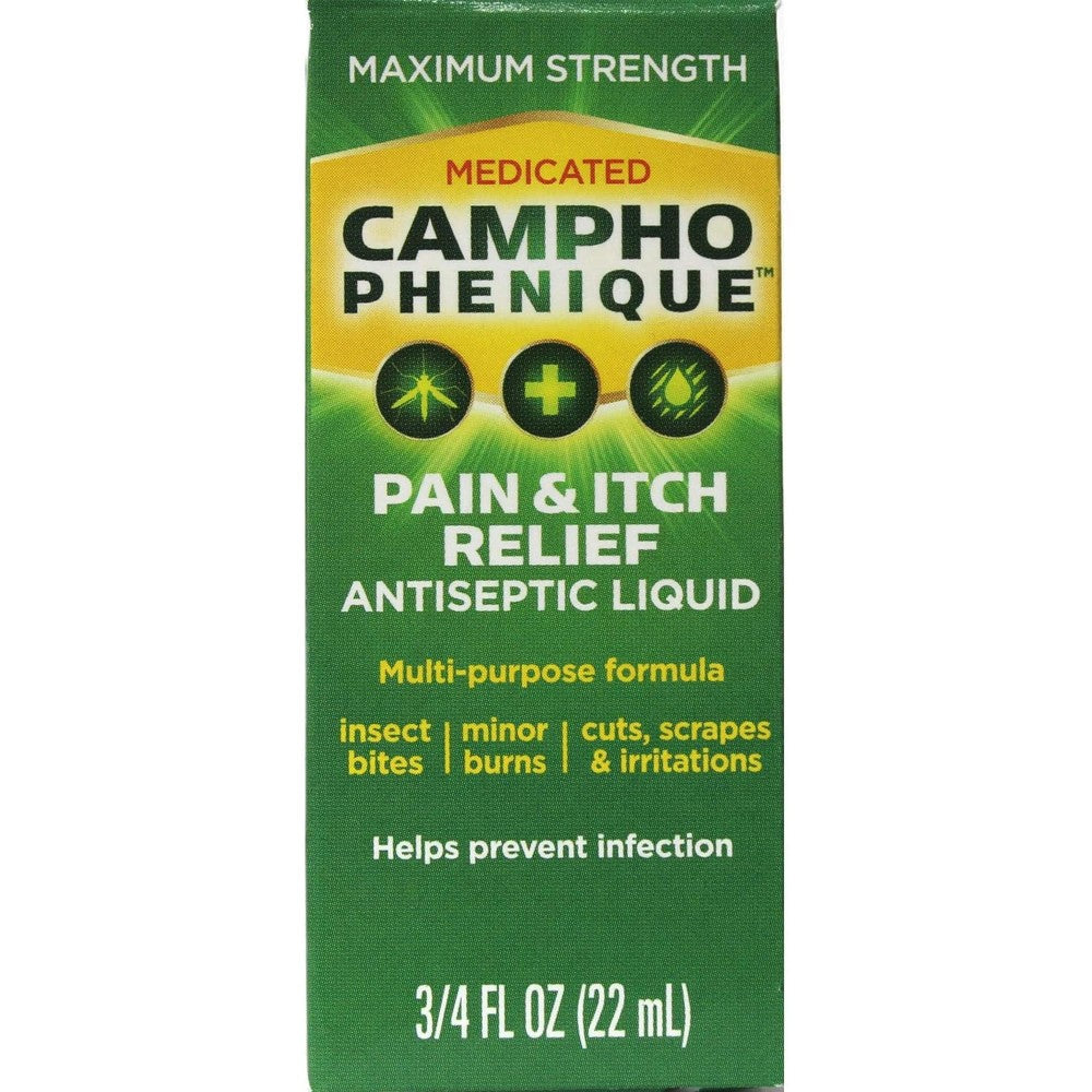 Campho-Phenique Pain and Itch Relief Antiseptic Liquid 2 pack front view for first aid.