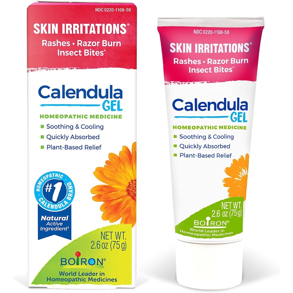Boiron Calendula Gel 2.6 Ounce front view for homeopathic skin relief