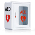 ZIPOWEY AED Cabinet front view white steel wall mount storage box