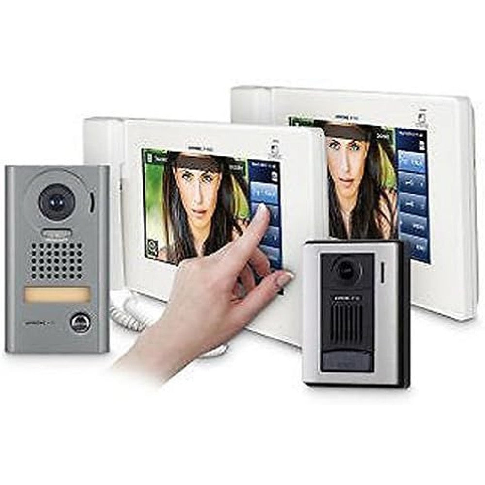 Aiphone JPS-4AEDF 7 Inch Touchscreen Intercom front view high security door phone.