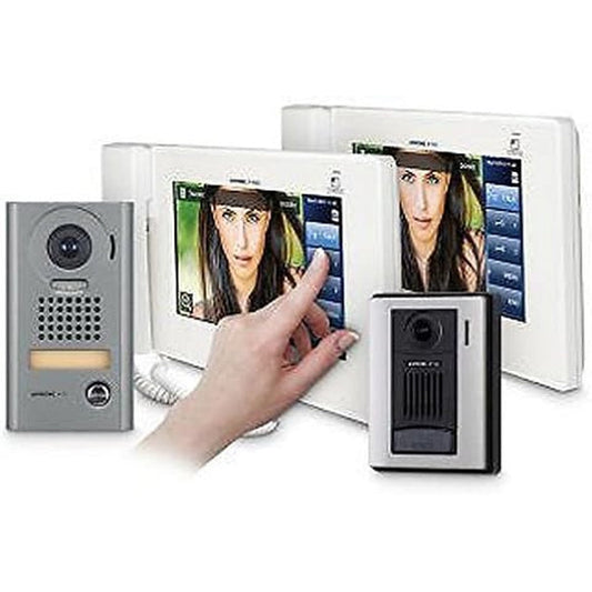 Aiphone JPS-4AEDF 7 Inch Touchscreen Intercom front view high security door phone.