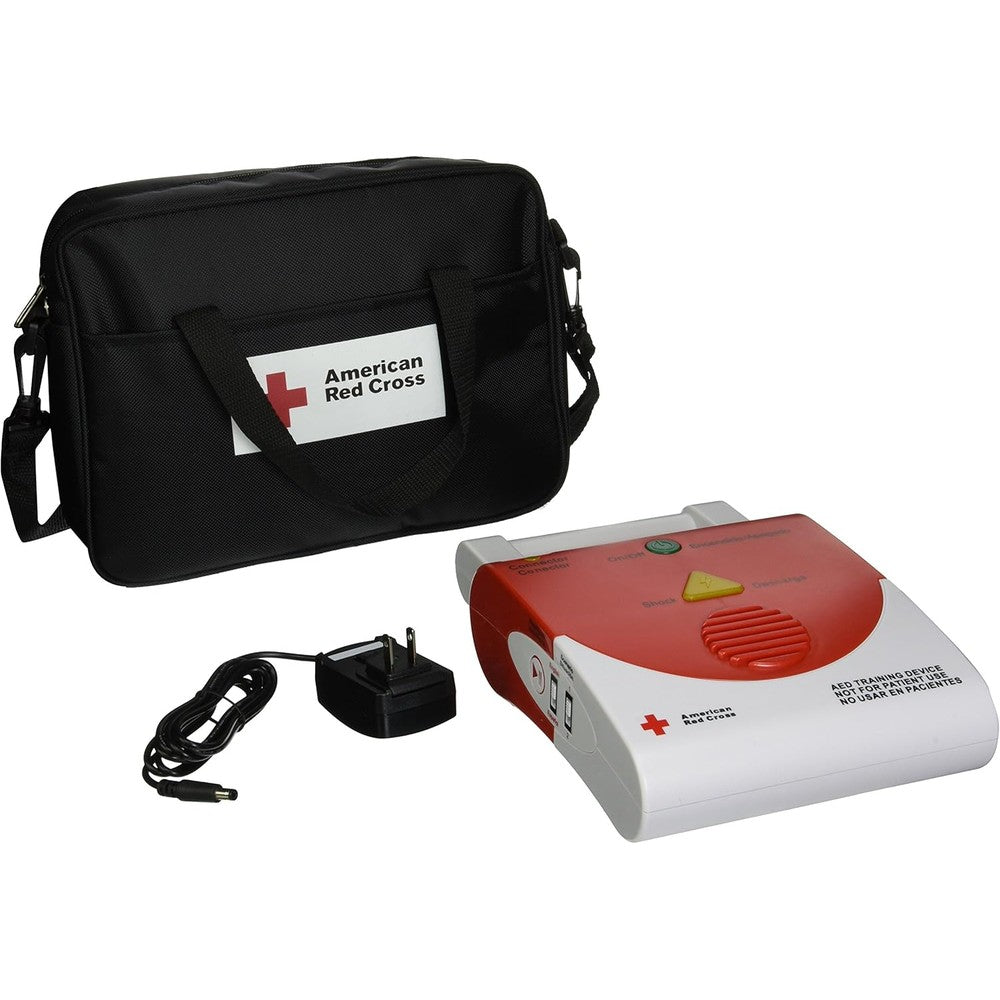 Laerdal AED Trainer 3-Pack front view in black carrying case for CPR certification.