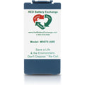 Vbegin M5070A Replacement Battery front view for Philips AED defibrillator maintenance.