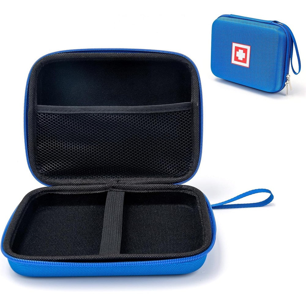 Gealaek portable nebulizer case front view in blue.
