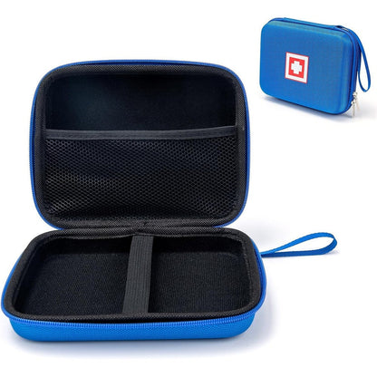 Gealaek portable nebulizer case front view in blue.