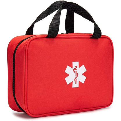 Jipemtra Red First Aid Bag front view showing medical emblem for emergency storage.