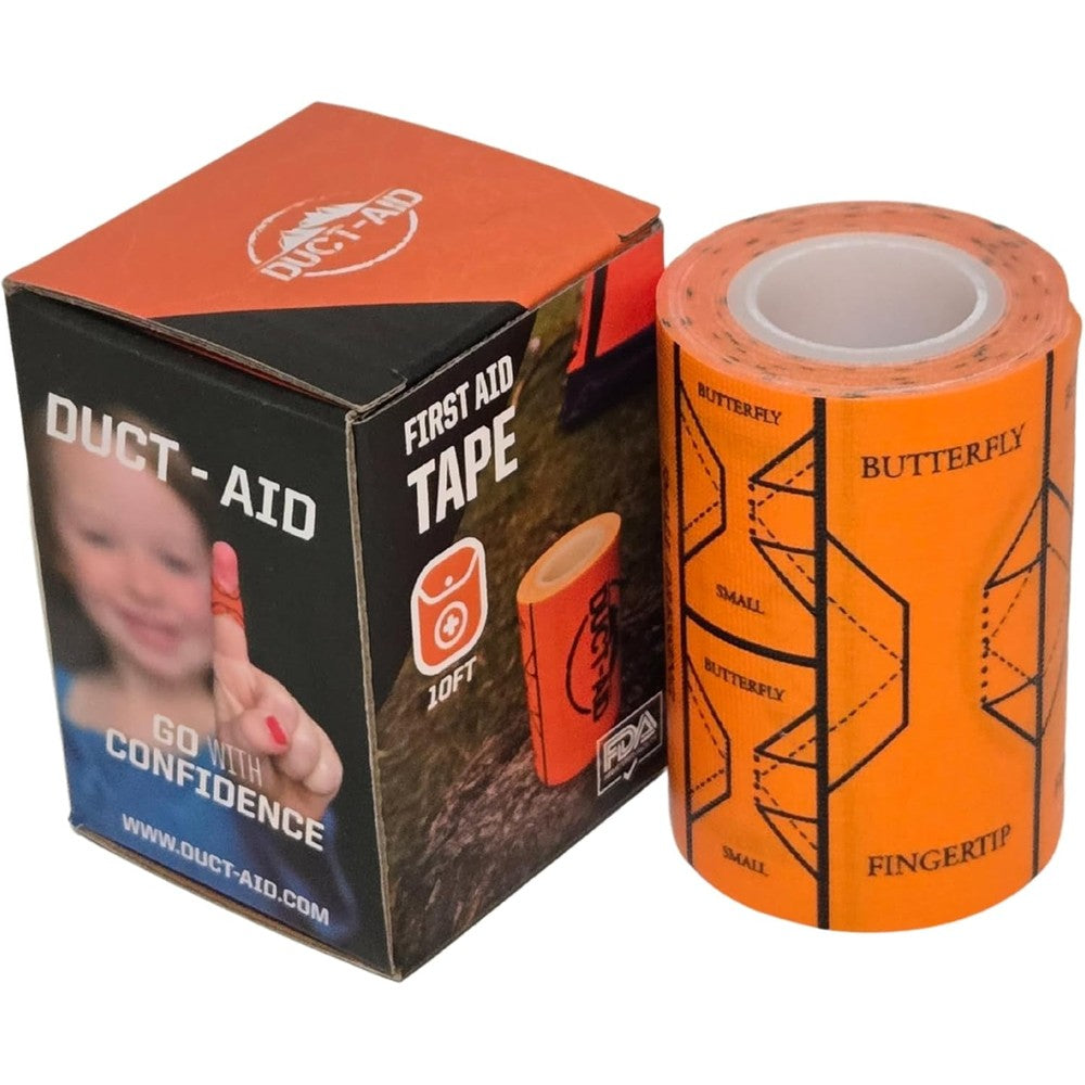 Duct-Aid Compact First Aid Kit front view orange bag