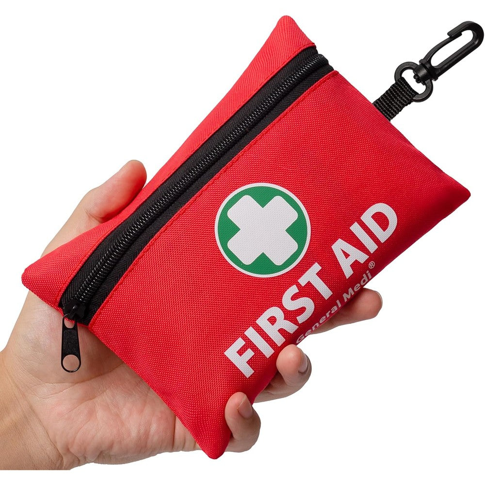 General Medi Mini First Aid Kit front view red emergency bag