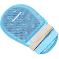 minkissy Nylon Anti Scratch Mittens front view showing blue mesh fabric.