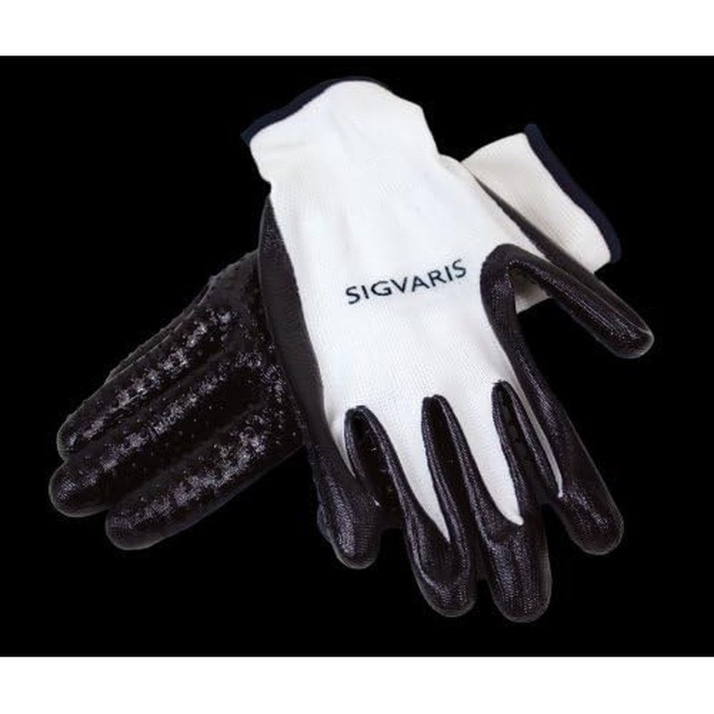Sigvaris Latex-Free Donning Gloves Small front view for compression stocking application.