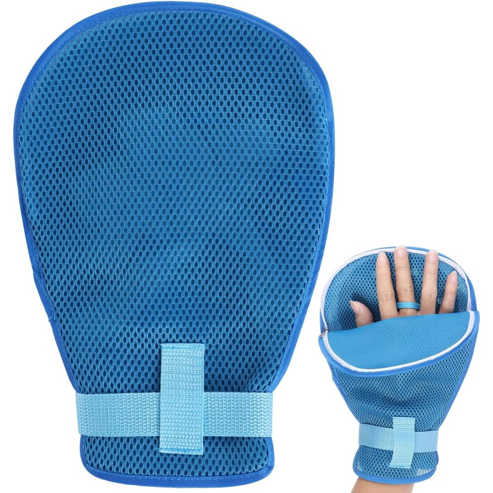 NIMBLOOM 2 Pieces Restraint Gloves front view for elderly patient safety.