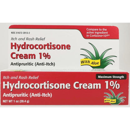 Taro Hydrocortisone 1% Maximum Strength Anti-Itch Cream front packaging for eczema relief.